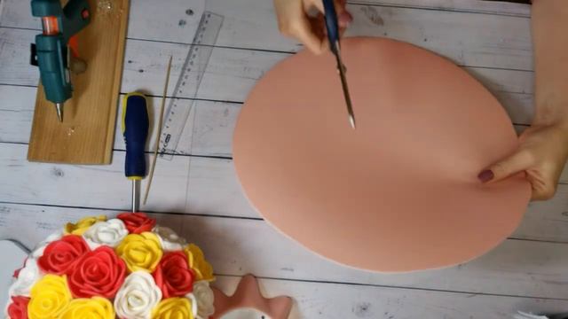 Юбка для букета из изолона / МК / DIY / смотреть онлайн