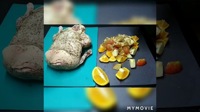 Утка с корицей, апельсинами и яблаками смотреть онлайн