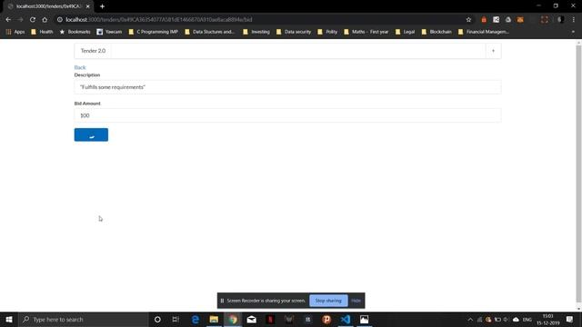 Tender 2.0 - Ethereum Project with React UI to make Tender process more transparent смотреть онлайн