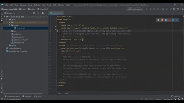 2. React + Node.js - Создаем БД и React приложение - Облачное хранилище