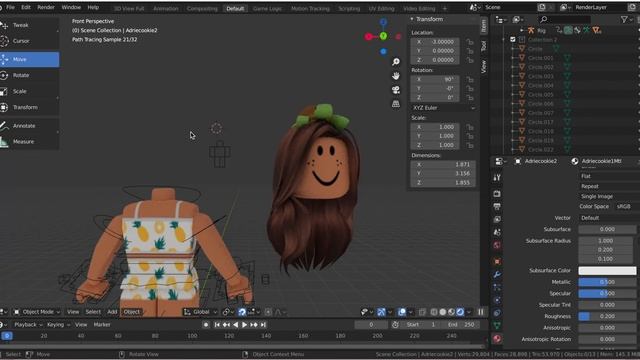 HOW to MAKE YOUR character GLOSSY || roblox GFX blender 2.8 || AdrieCookie ?✨ смотреть онлайн