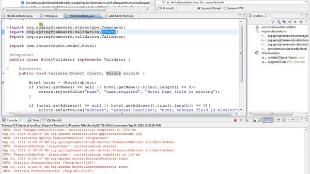 SPRING MVC VALIDATOR DEMO смотреть онлайн