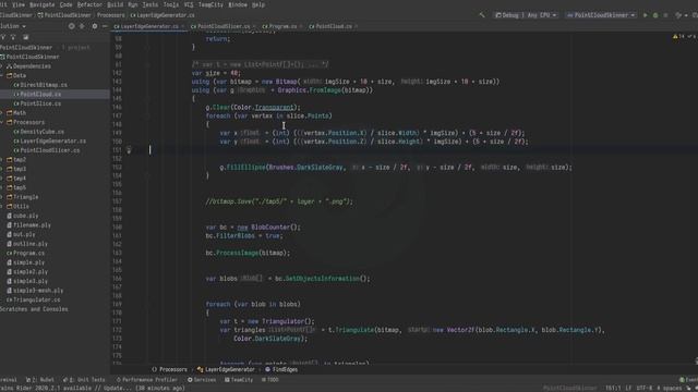 Experimenting with Point Cloud To Mesh triangulation in C# смотреть онлайн