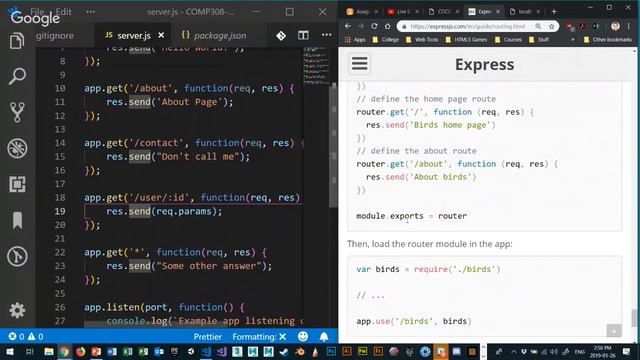 COMP308 - W2019 - Lesson 3 - Part 2 - Intro to ExpressJS and EJS смотреть онлайн