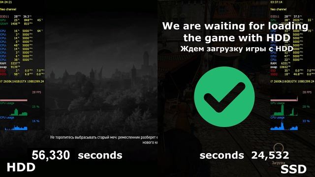 SSD vs HDD in 6 Games. Games loading speed and FPS смотреть онлайн