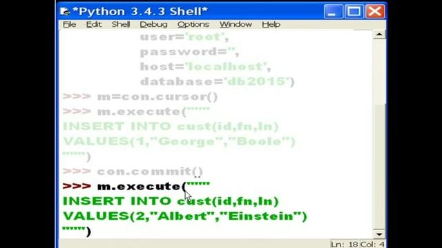 Python - MySQL Table: Insert Records смотреть онлайн
