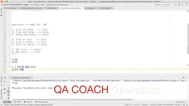 Session 8 - Learn Python For Test Automation (Operators, Comparators and Precedence) By QA COACH смотреть онлайн