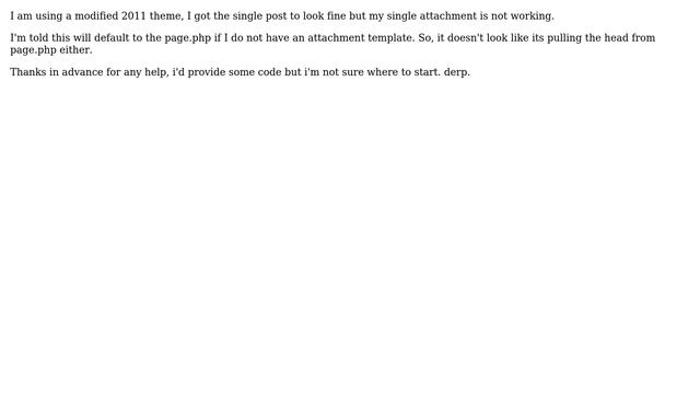 Wordpress: Post Attachment missing head (stylesheets/js/what-not) смотреть онлайн