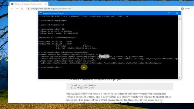 How To Install Python Virtual Environment in Windows смотреть онлайн