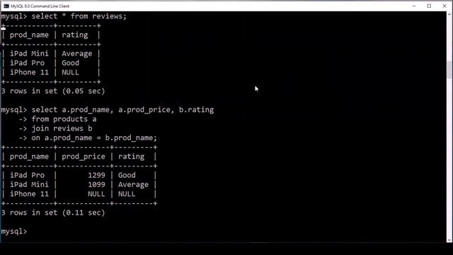 MySQL - INNER JOIN, LEFT JOIN and RIGHT JOIN смотреть онлайн