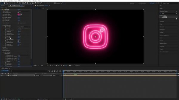 Neon Logo Animation Tutorial in After Effects | Free Plugin