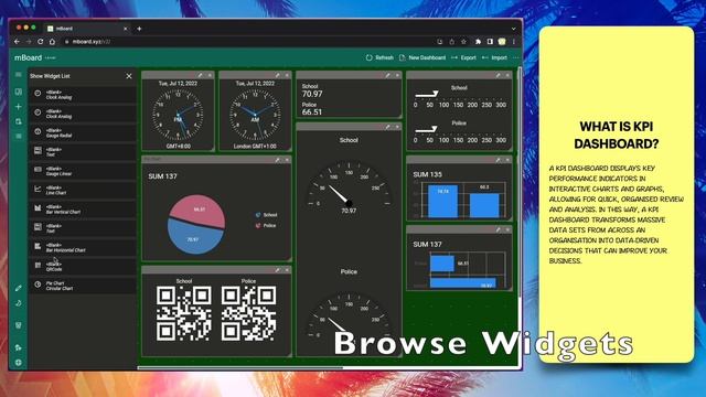 Realtime KPI Dashboard with Drag Drop Widgets смотреть онлайн