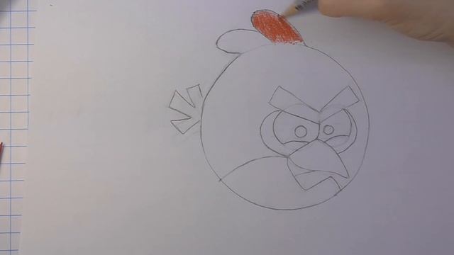 Как нарисовать птичку Angry bird \ How to draw Angry bird \ drawing lesson смотреть онлайн