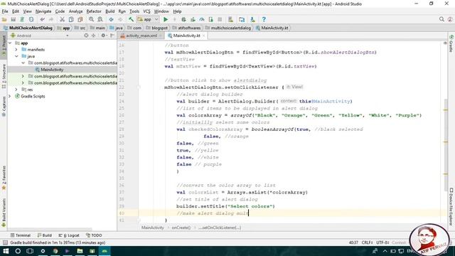 AlertDialog MultiChoice (Kotlin) - Android Studio Tutorial смотреть онлайн