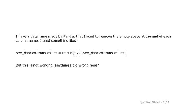 Pandas : renaming column in dataframe for Pandas using regular expression смотреть онлайн