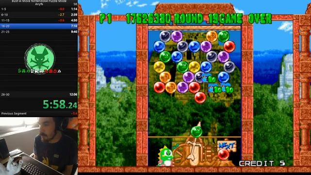 Bust-A-Move Nintendo64 Puzzle Mode any% 11:59, Sub 12! World record! смотреть онлайн