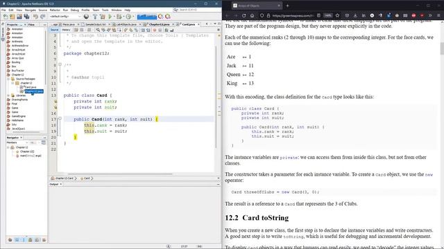CS161 12.1-2 Card Objects and toString смотреть онлайн