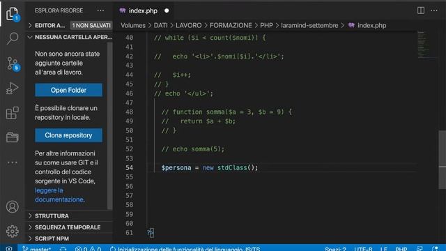 Corso PHP ad Oggetti 1° Lezione 27/09/2021 - Parte 1 смотреть онлайн