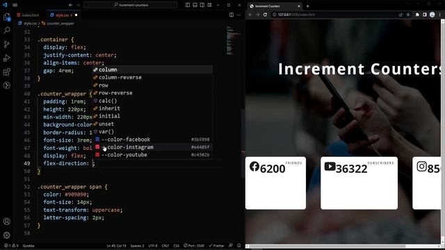 How To Create Increment Counters using HTML, CSS & JavaScript | Step By Step Tutorial смотреть онлайн