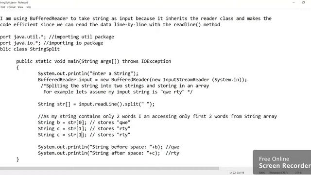 String Split in JAVA смотреть онлайн