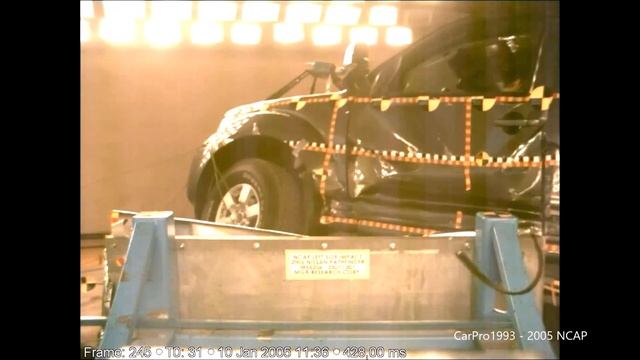 2005-2008 Nissan Pathfinder NHTSA MDB Side Crash Test (Without Optional Side Airbags) смотреть онлайн