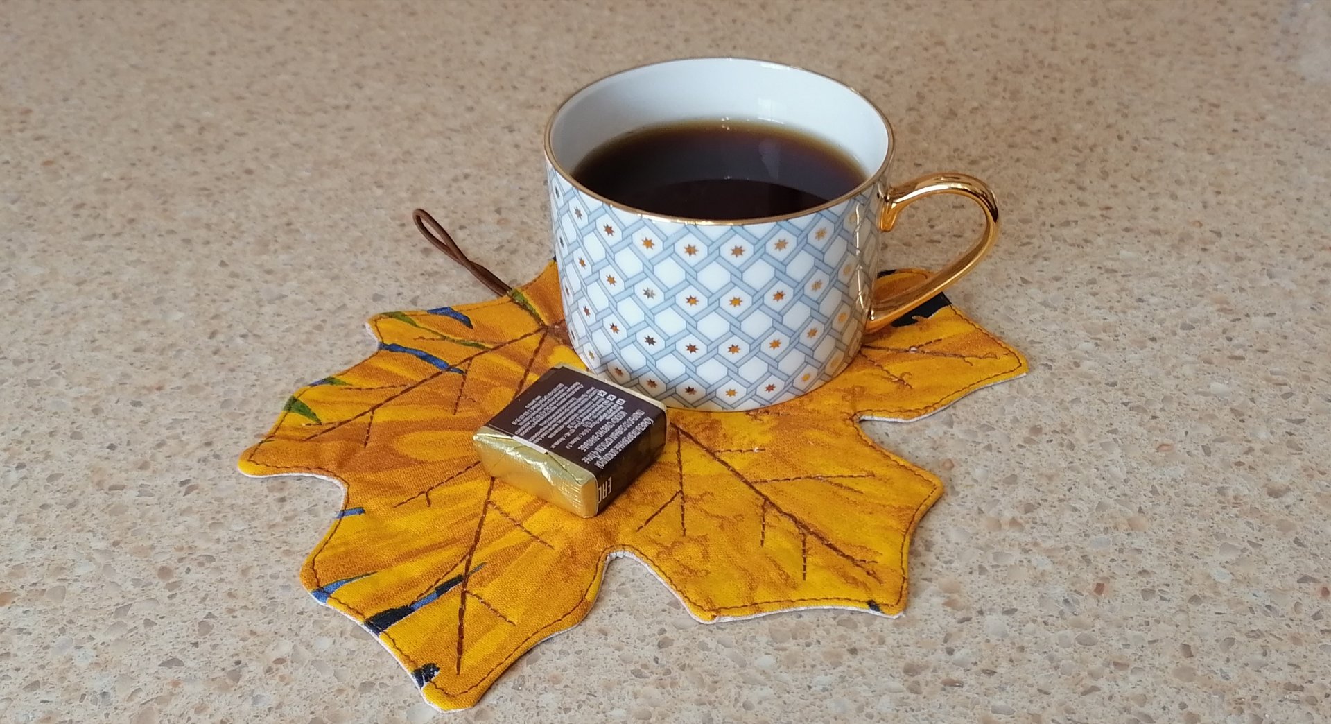 Кухонная салфетка. Осенний лист. смотреть онлайн