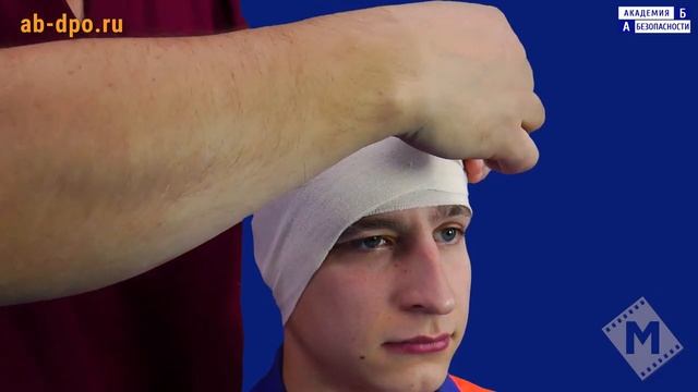Наложение неаполитанской повязки на голову