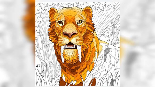 соблезубый тигр! #раскраска. смотреть онлайн