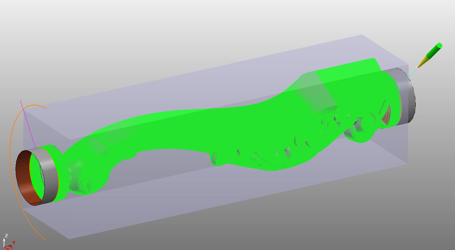 PowerMill. Проекция кривой. смотреть онлайн