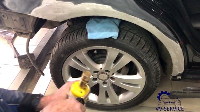 Восстановление кузова автомобиля с помощь жидкого припоя | Mercedes W204 смотреть онлайн