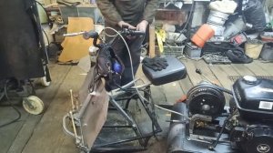 Установка тормоза на мотобуксировщик Мухтар 15.