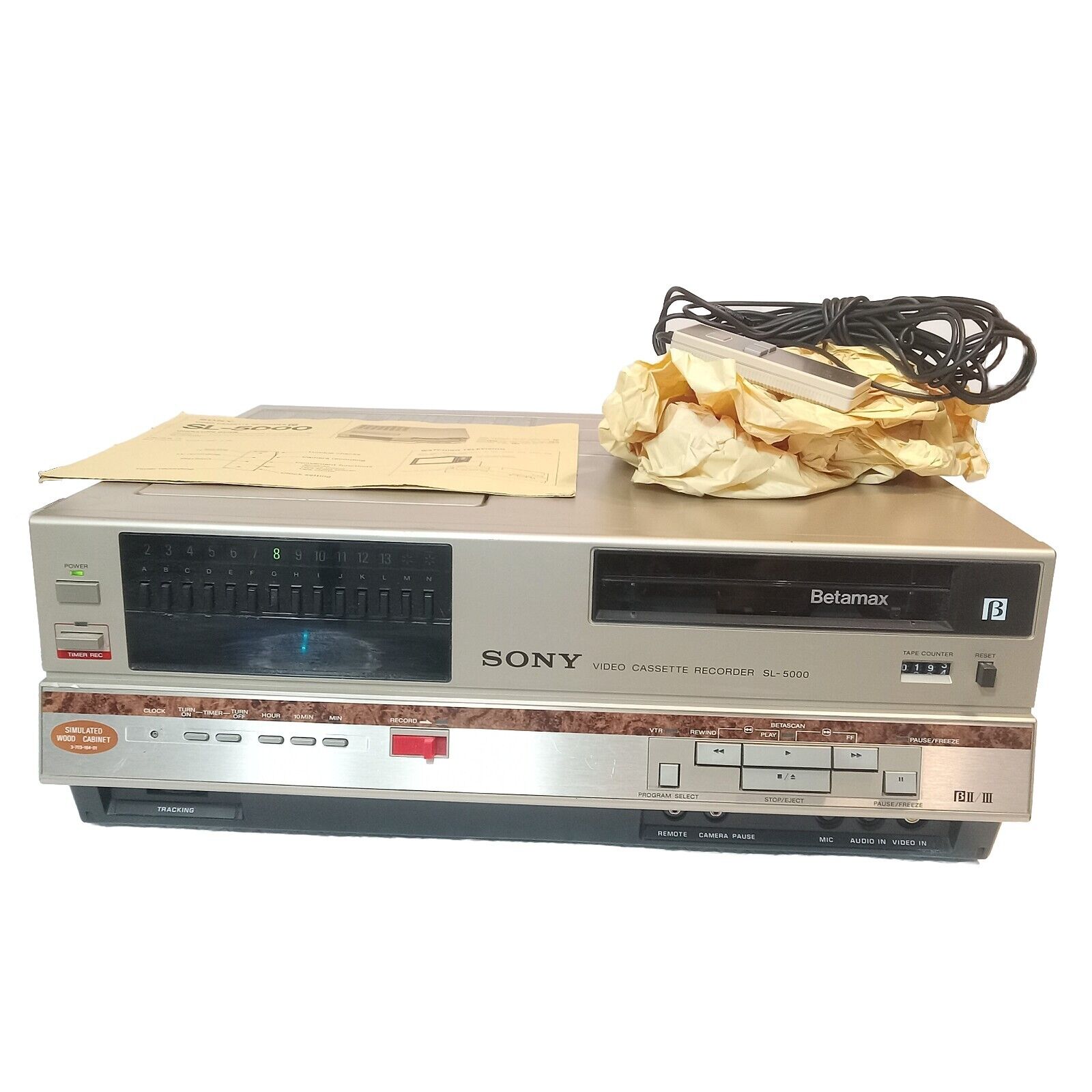Видеомагнитофон SONY SL-5000 Betamax Video Cassette Beta Recorder-Япония-1981-год