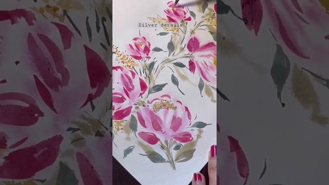 Details using winsor and newton inks #watercolor смотреть онлайн
