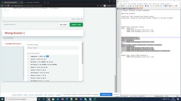 Hackerrank SQL Solutions | SQL Hackerrank Placements Medium Problem Solved and Explained