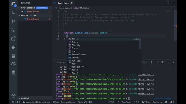 Project Euler Using Typescript | Problem #01 смотреть онлайн