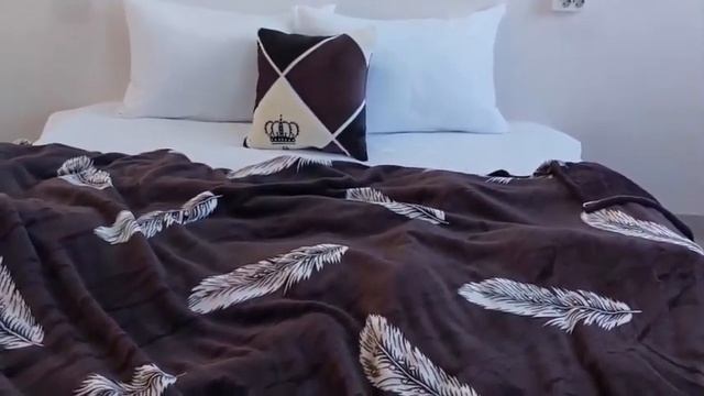 Плед велсофт (микрофибра) Перья ALM-275 смотреть онлайн