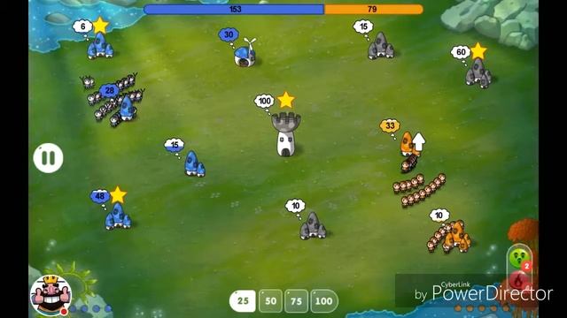 Mushroom Wars Space как выпускать юнитов змейкой? смотреть онлайн