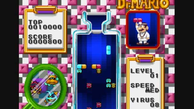 Gameplay - Dr Mario SNES смотреть онлайн