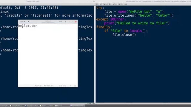 Python 3 Writing to text files смотреть онлайн