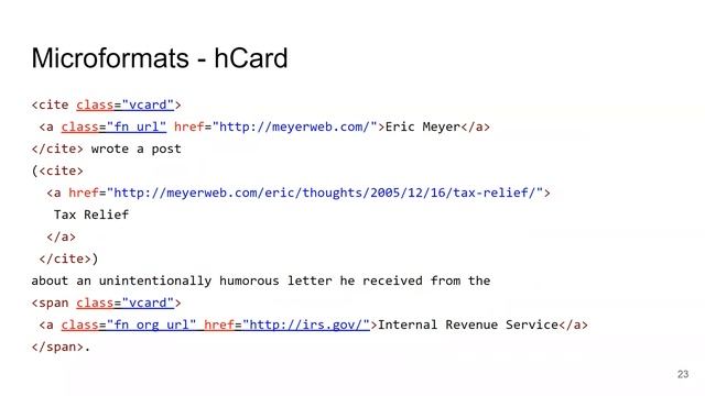 NSWI144p07 - RDFa, Microformats, Microdata, SPARQL Update, Quadstores - Data on the Web смотреть онлайн