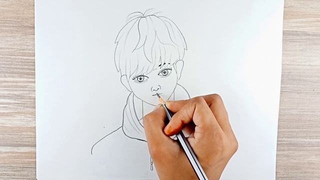 how to draw a smart boy step by step | pencil sketch for beginners | ranju drawing смотреть онлайн