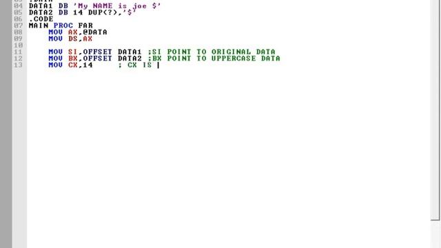 Convert lowercase to uppercase by assembly language смотреть онлайн