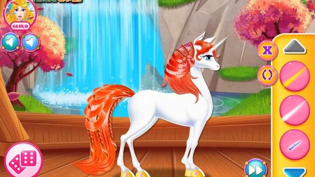 Unicorn Braided Hair Salon Game Walkthrough - Video Tutorial смотреть онлайн