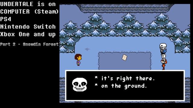 UNDERTALE True Pacifist Playthrough #2 - Snowdin Forest смотреть онлайн