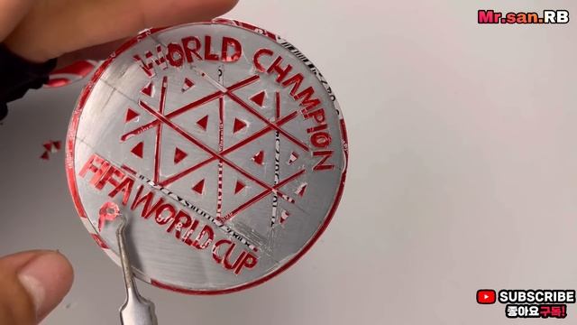 How To Make Gold Medal FIFA World Cup Qatar2022??with Aluminum Cans & Paper#mrsanrb #medal #fifa22