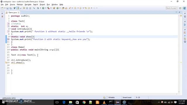 static function in java part #2 смотреть онлайн