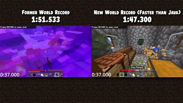 New Minecraft Bedrock World Record OFFICIALLY Beats Java Edition! смотреть онлайн