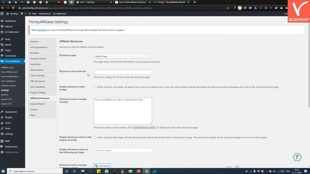 How to Add Affiliate Disclosure to WordPress Automatically - ThirstyAffiliates 2020 смотреть онлайн