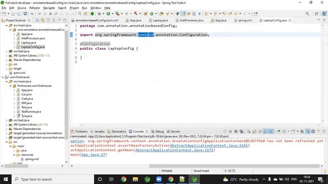 Java Spring annotation based configuration part 1 смотреть онлайн